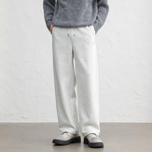 GXG男装25秋季时尚松紧腰系绳简约百搭亲肤舒适直筒男式休闲裤K&C 商品图4