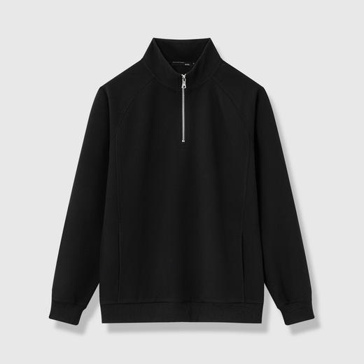 GXG男装25秋季简约纯色宽松休闲长袖套头上衣男式翻领卫衣K&C 商品图2