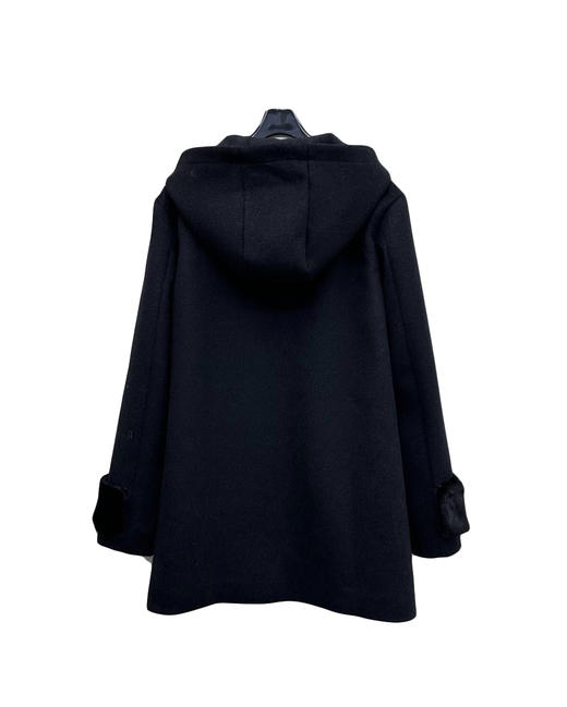 女款连帽羊毛呢大衣 毛饰可拆卸he011 商品图1