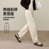 【厚绒-醋酸羊毛裤】逸阳冬新品加绒高腰宽松显瘦休闲糯米运动裤1529 商品缩略图3