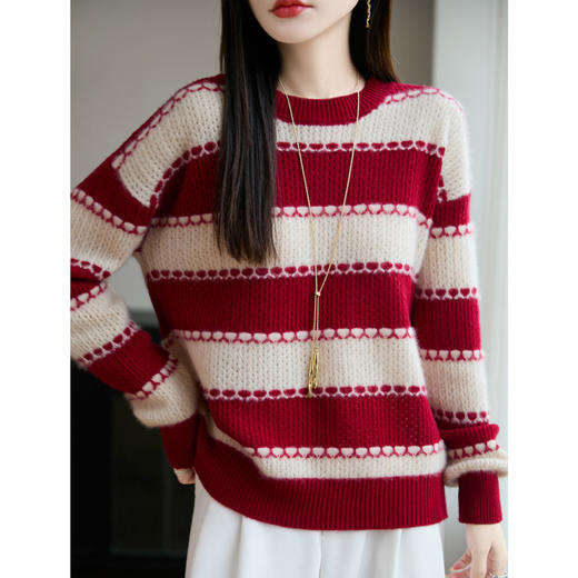 【清河羊毛羊绒专场】鹿展Z164 女士高领开衫羊毛衫 商品图0