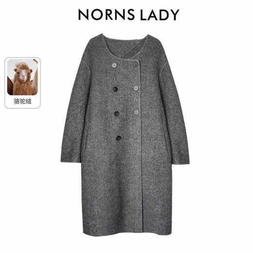 NORNS LADY诺恩 秋冬新款羊毛呢大衣女中长款毛呢外套 T25WA37874 商品图2