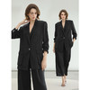 COCOBELLA设计感缎面仿醋酸通勤外套垂感气质女秋西装SI3101 商品缩略图0