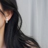 丁摩 s925纯银新中式国潮窗花镂空耳扣女轻奢风耳环复古配饰品5ZF-1802 商品缩略图1