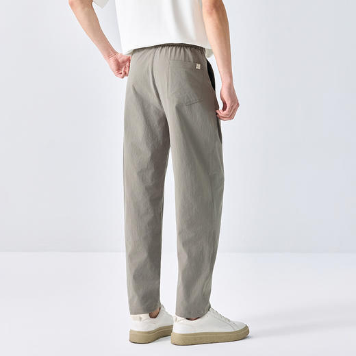 GXG男装25夏季时尚撞色系绳舒适松紧腰吸湿速干男式休闲直筒裤K&C 商品图11