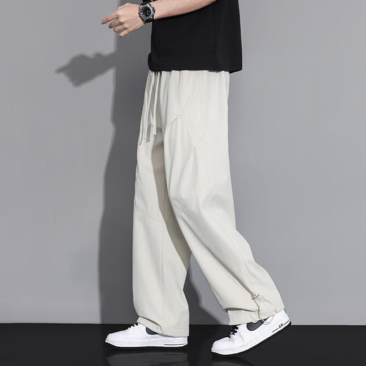 GXG男装2025春季弹力抽绳设计户外运动百搭宽松直筒休闲长裤K&C 商品图10