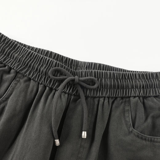 GXG男装【100%棉】25秋季时尚舒适松紧腰系绳简约直筒男式休闲裤K&C 商品图12