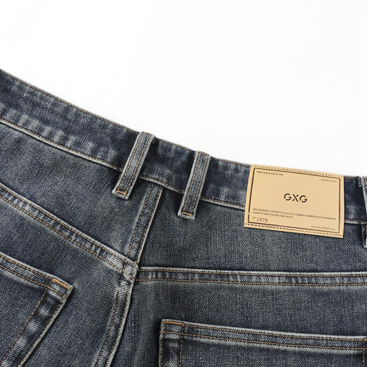 GXG男装25秋季时尚百搭休闲简约五袋款日常通勤男式直筒牛仔裤K&C 商品图12