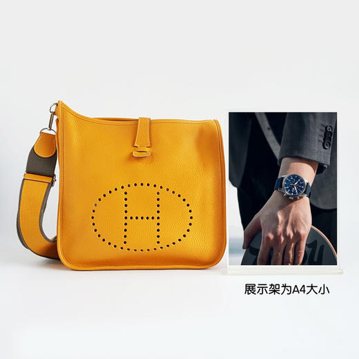 【95新】Hermes爱马仕黄色银扣Evelyne伊芙琳29单肩斜挎包女士111225NJS24 商品图8