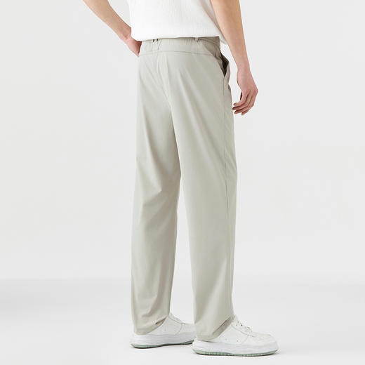 GXG男装25夏季简约纯色舒适百搭男式直筒休闲裤K&C 商品图3