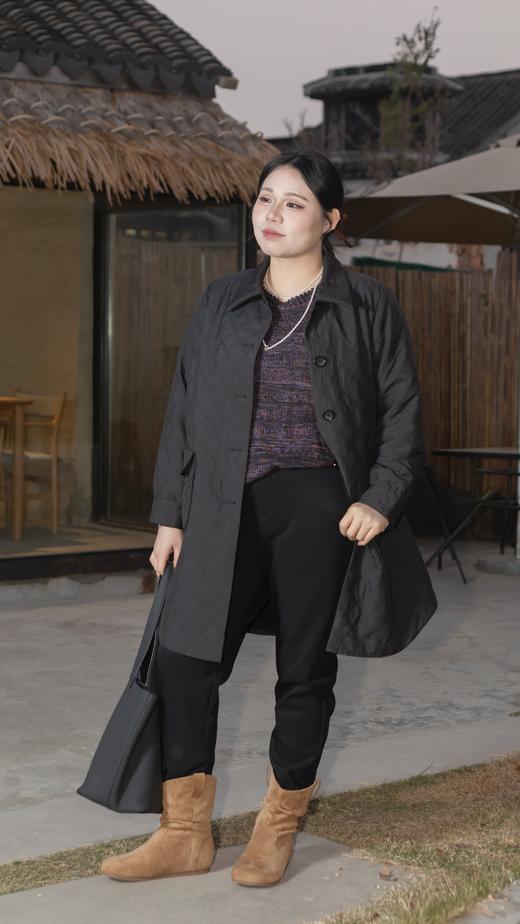 一周发货【加绒加厚 花边裤】冬季想要显瘦的加绒裤子，就是这款！专门做的放量修身版，后腰松紧，加大定制版，上身显瘦包容身材，裤脚立体花边设计，大码姐妹也能穿的修身款，模特身高168参考 商品图11