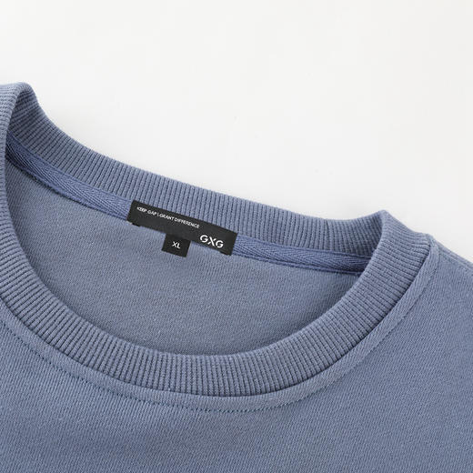 GXG男装25秋季时尚创意半弧字母印花百搭休闲男式圆领卫衣K&C 商品图7