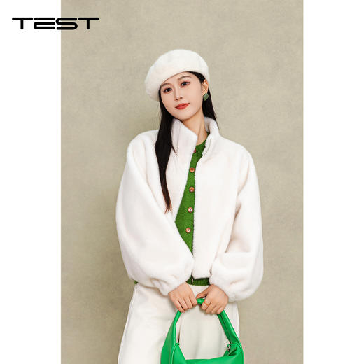 冬上新仿水貂皮毛一体短款外套2254175 商品图0