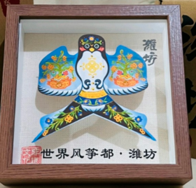 聚宝盆蓝燕相框风筝 正方形摆台
