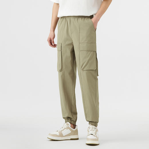 GXG男装【工装口袋】25夏季户外立体大贴袋松紧腰男式束脚休闲裤K&C 商品图8