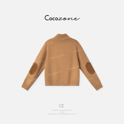 COCO ZONE 刘一一“LP拼色‘羊毛混山羊绒舒适感毛织上衣CD2A1620 商品图1