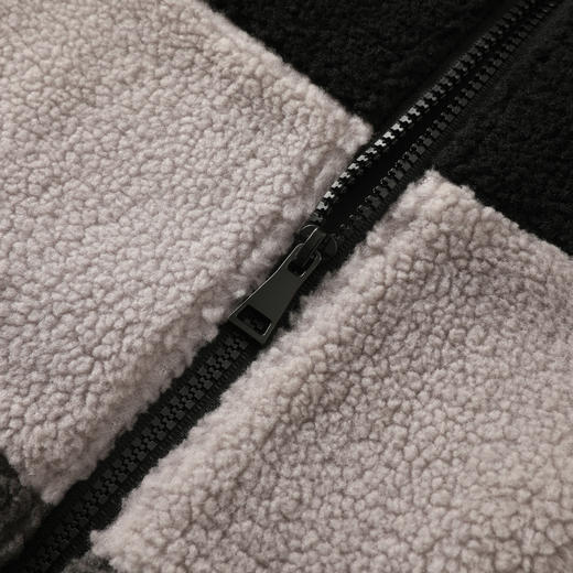 GXG男装25冬季时尚撞色休闲立领夹克加绒保暖仿羊羔绒男式外套K&C 商品图4