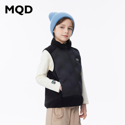 【秒】【MQD】男童潮酷时尚绒感针织拼接羽绒马甲外套 商品图3