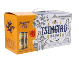 青岛啤酒白啤500ml*8+皮尔森500ml*2 年货礼盒畅享装