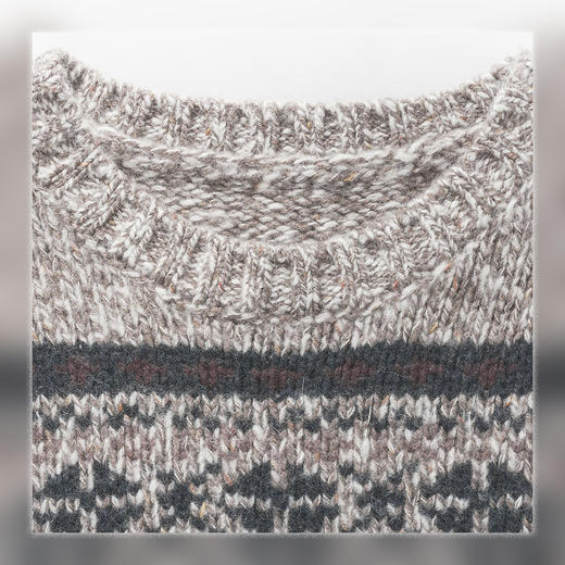 Bella Futura 探雪麋鹿 · 牦牛绒羊毛浮现提花夹花费尔岛针织毛衣 商品图3