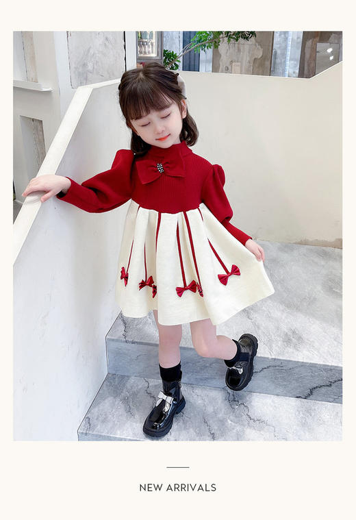 【俏墨秋冬女童公主连衣裙】超赞的女童👧新年服！专属过年必备套装‼红红火火过大年🔥新年穿真的会被夸爆哦‼-MMTYS 商品图4