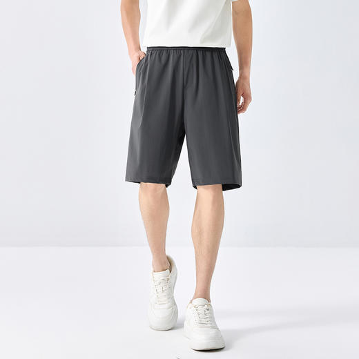 GXG男装25夏季时尚隐形拉链五分运动裤宽松直筒男式休闲短裤K&C 商品图12