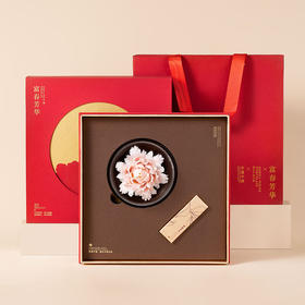 呈白城市印象系列非遗瓷花香薰礼盒富春芳华