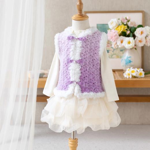 苏苏姐家绒缘盘扣马甲手工diy编织钩针毛线团梦羽马甲材料包 商品图1