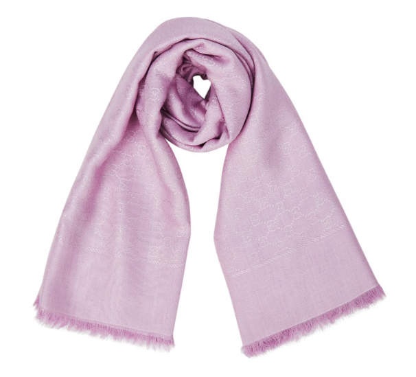 GUCCI 古驰 Gucci围巾 女士双G提花流苏边围巾