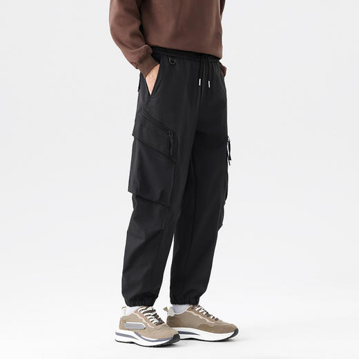 GXG男装【伞兵裤】25秋季户外工装宽松直筒运动裤男式束脚休闲裤K&C 商品图2