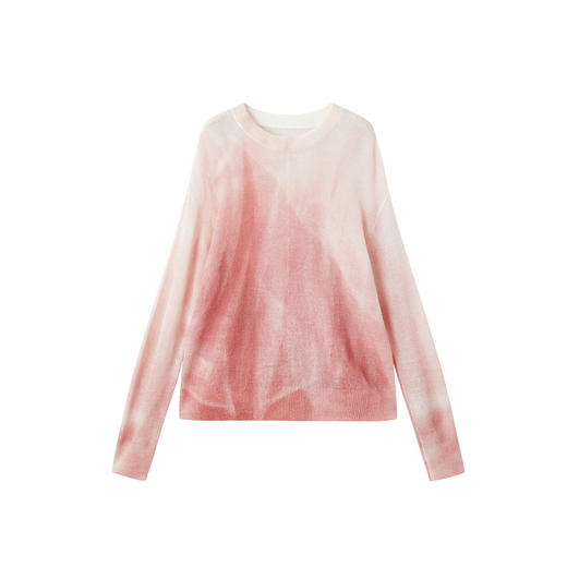 谜底套头针织衫长袖2026年春季新品印花蓬松保暖毛衣女261MZ0332 商品图4