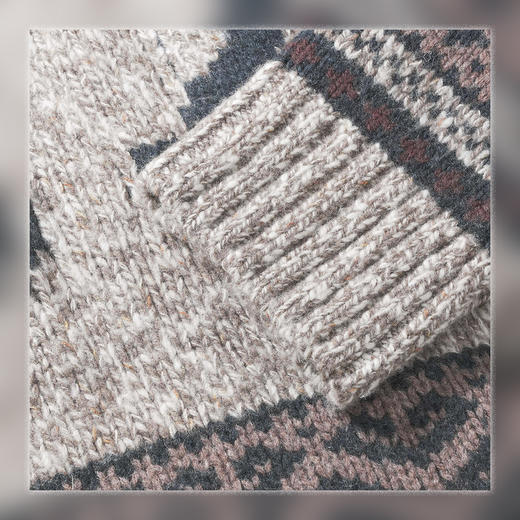 Bella Futura 探雪麋鹿 · 牦牛绒羊毛浮现提花夹花费尔岛针织毛衣 商品图4