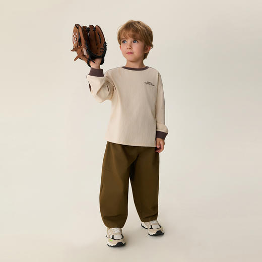 马克珍妮美式日记男童亲肤长袖T恤 宝宝纯棉上衣春装新款560016 商品图1