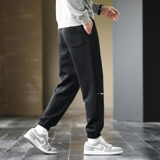 GXG男装25春季时尚侧缝拼接宽松运动风男式束脚休闲长裤K&C 商品图9