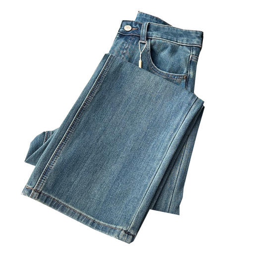 丁摩 闭眼入系列！今年新四面弹春季牛仔裤女窄版显瘦显腿直直筒阔腿裤5ZF-5928 商品图4