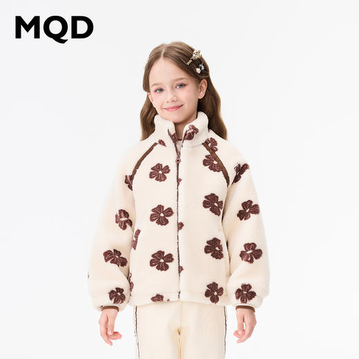 【秒】【MQD】女童冬季可爱俏皮满版花朵立领外套 商品图3