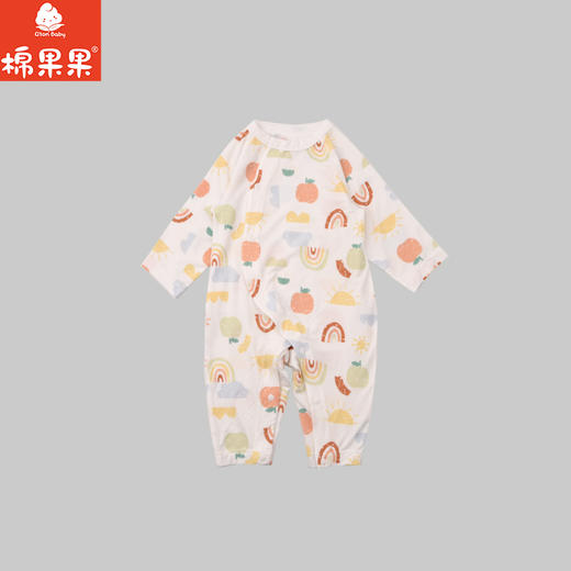 棉果果春季新品男宝女宝满印柔软舒适莫代尔偏襟连体衣M101720426003 商品图2