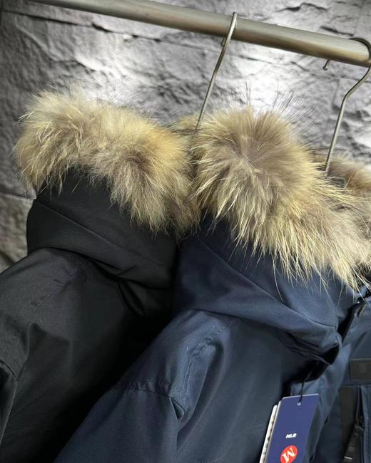 D121527冬季新款情侣款大口袋工装毛领羽绒服 商品图6