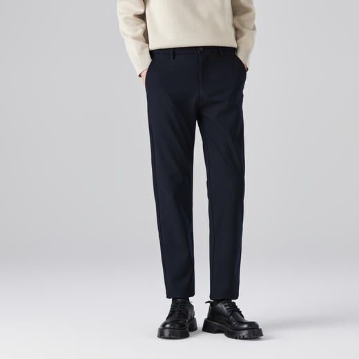 GXG男装秋季时尚百搭舒适微弹商务通勤男士休闲直筒长裤K&C 商品图3