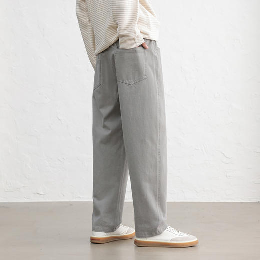 GXG男装【100%棉】25秋季时尚舒适松紧腰系绳简约直筒男式休闲裤K&C 商品图7