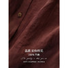 COCOBELLA古法染色100%苎麻衬衫女气质波尔多酒红衬衣SR0058 商品缩略图3