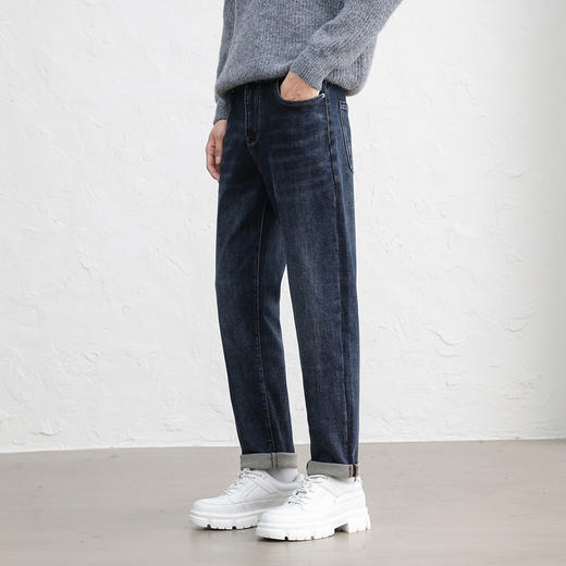 GXG男装25秋季日常通勤时尚百搭舒适休闲锥形版男式牛仔长裤K&C 商品图2