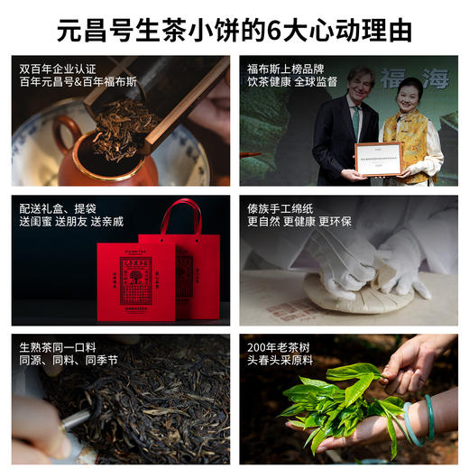 【元昌号】福布斯中国茶业文化影响力品牌纪念饼357g生熟 商品图5