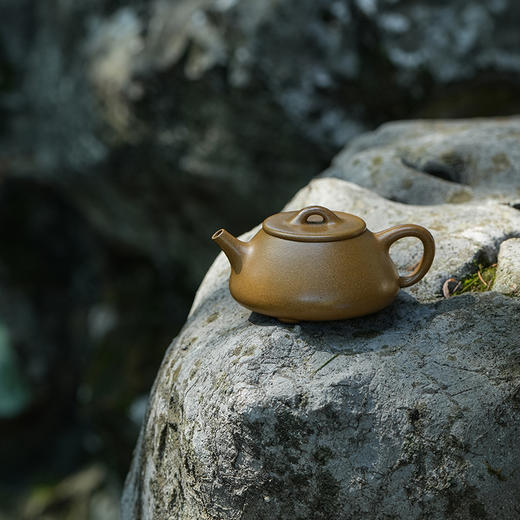 龙德堂陶艺 汤宣武制《玲珑系列之石瓢》原矿金砂段 180cc 库存请咨询客服 商品图1