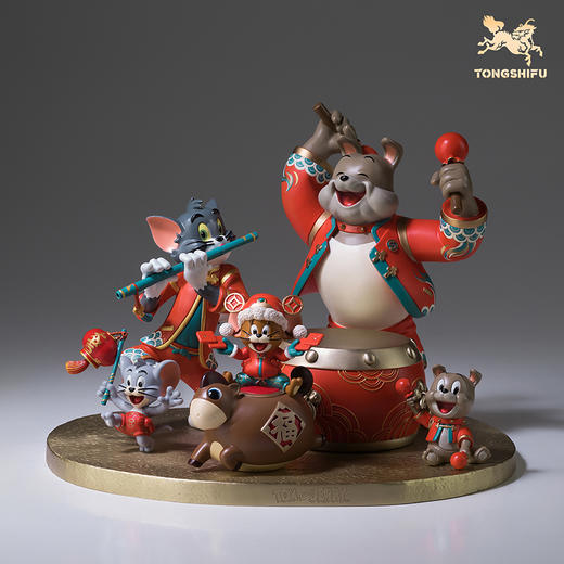 铜师傅 正版授权《猫和老鼠》全家欢 限量手办 桌面铜摆件 工艺品 商品图2