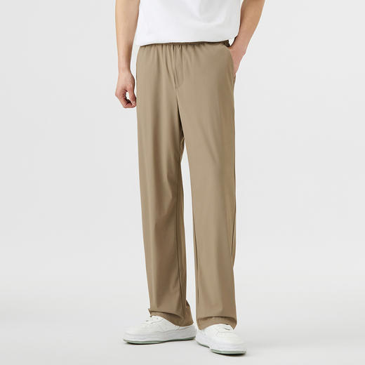 GXG男装【防水防晒】25夏季时尚松紧腰凉感透气男式直筒休闲裤K&C 商品图4