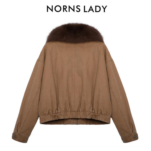 NORNS LADY诺恩 新款加厚毛领短款外套女士休闲百搭 H25WK90978 商品图1