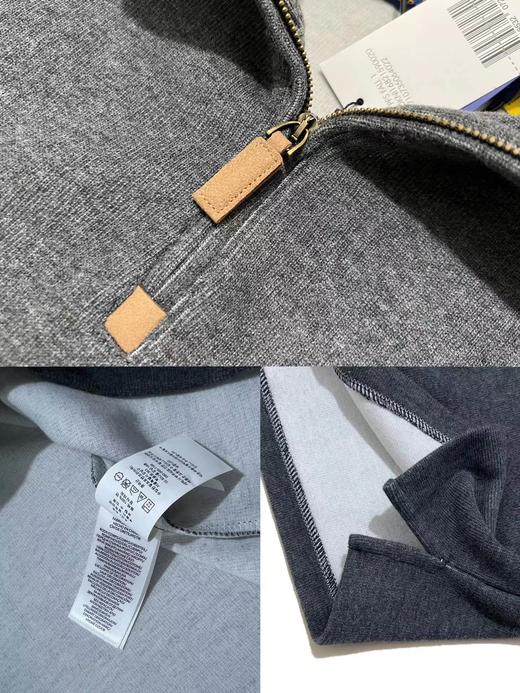D121550彩标小马刺绣纯色半拉链针织卫衣男女同款 商品图14