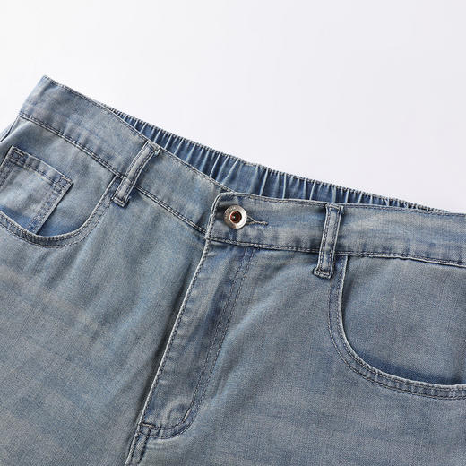 GXG男装【莱赛尔】25夏季舒适松紧腰牛仔休闲男式五分短裤K&C 商品图10