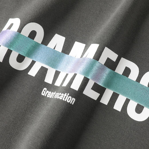 GXG男装【加厚防风】冬季创意字母印花加绒保暖男式圆领卫衣K&C 商品图5